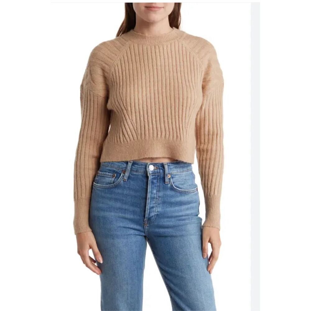 Sophie Rue cropped, ribbed sweater Size S